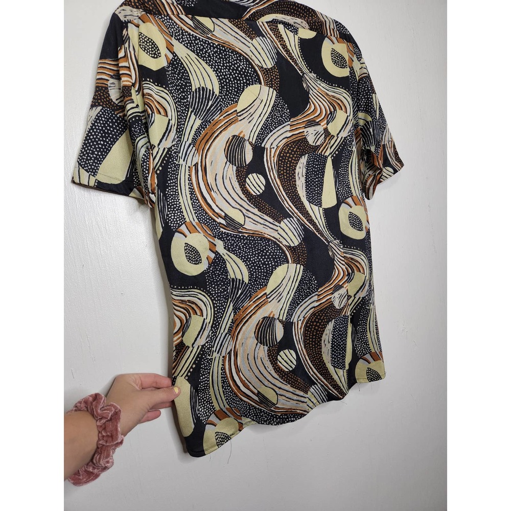 Vintage 70s Groovy Hippie Rockabilly Art Abstract All Over Rare Earth Button - Picture 6 of 7